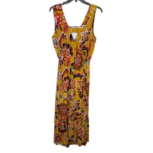 Ann Taylor Loft Saffron Yellow Paisley Maxi Dress - Picture 4 of 6
